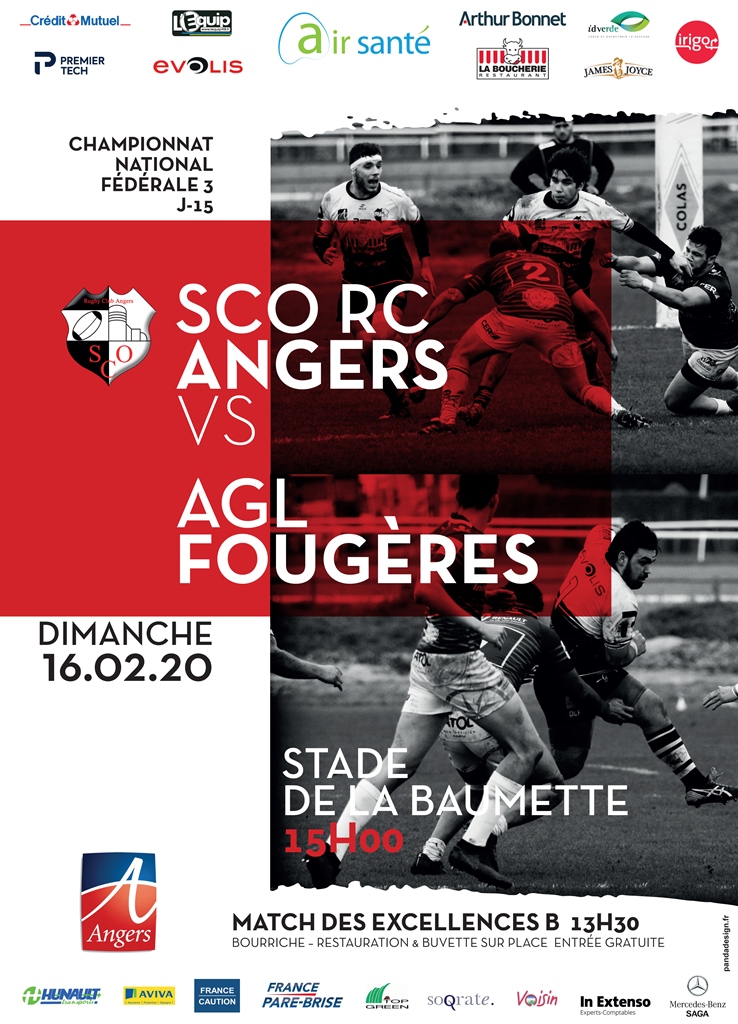 Photo affiche match SCO RCA Fougères